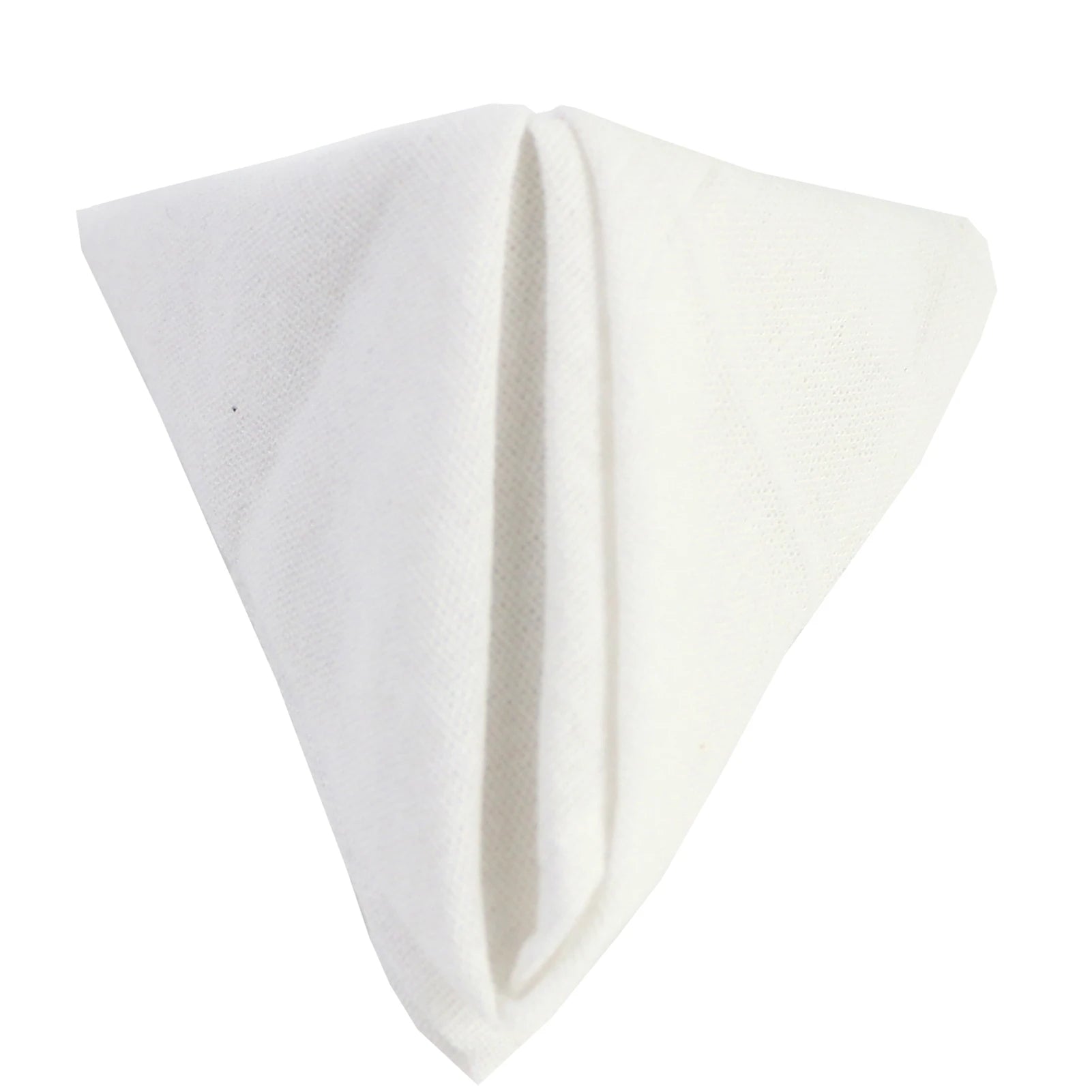 Cette image montre du papier blanc, plié en forme de triangle.