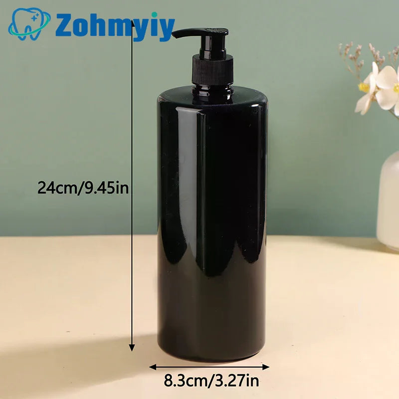 flacon rechargeable savon liquide moderne noir blanc transparent Pompe