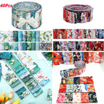 tissu imprimé fleurs multicolore coton polyester résistant bricolage couture quilting débutants bleu vert rouge