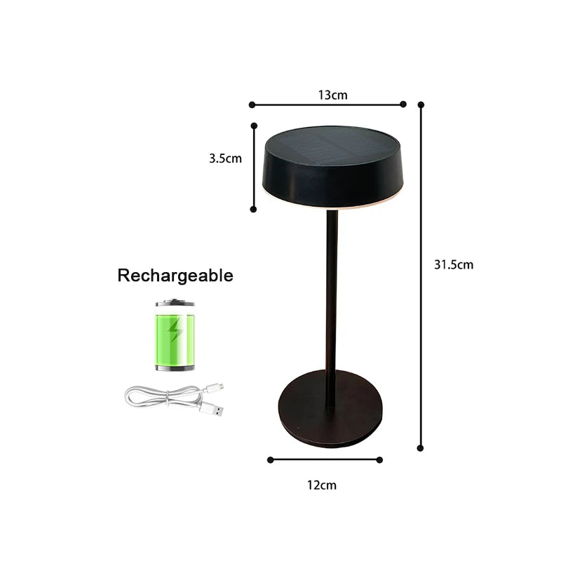 lampe table rechargeable led sans fil noir blanc moderne minimaliste intérieur extérieur camping