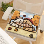 coussin chaise cartoon dessins animés chats cartes jouer 40x40cm solide doux adultes