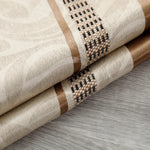 rideau moderne imprimé floral rayures beige marron gris clair opulent salon chambre coucher