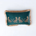 coussin imprimé léopard doré moderne adhésif tassel velours polyester carré decoration 45x45cm 30x50cm