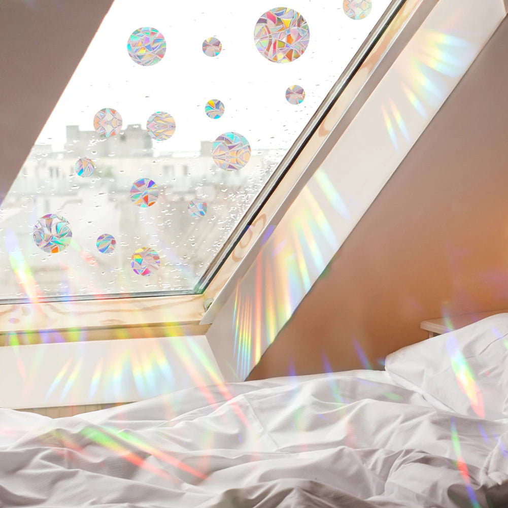 autocollants muraux décoratifs modernes multicolores motifs géométriques adhésifs intérieur extérieur vitres transparents opaques