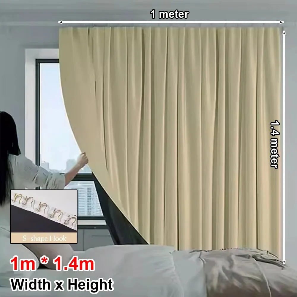 rideau blackout moderne plissé beige noir opacité totale partie transparente tringle crochets inclusion