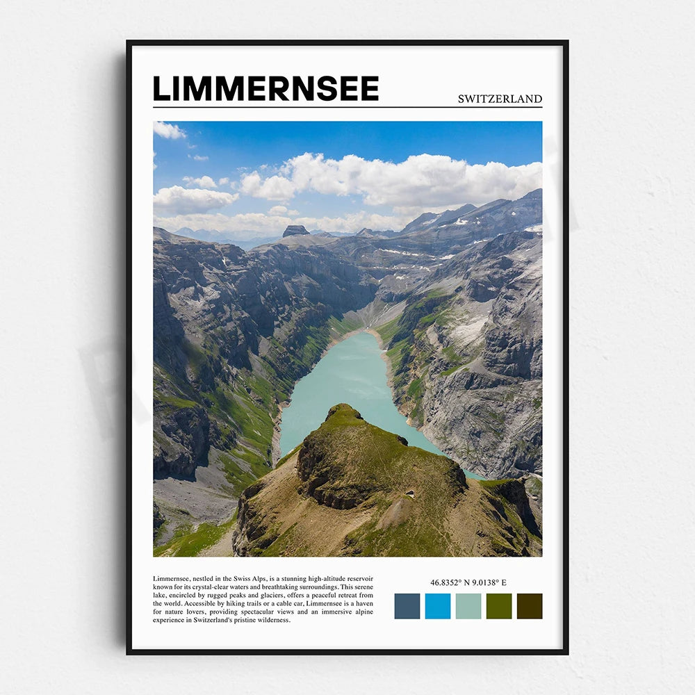 Le Limmernsee est un lac d'altitude dans les Alpes suisses, entouré de montagnes escarpées et offrant des vues panoramiques époustouflantes sur un paysage alpin sauvage.