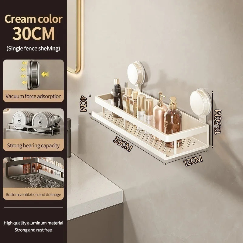 étagère murale moderne perforée clips adhésifs étagères crochets rangement salle bain