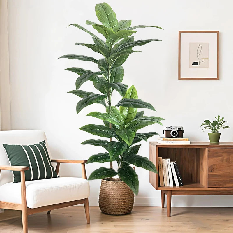 plantes artificielles bananier grandes feuilles vert modernes décoration intérieure hawaienne shop