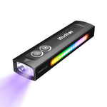 lampe torche multifonction violet noir 1200 lumens ip65 étanche deux boutons clip moderne rechargeable