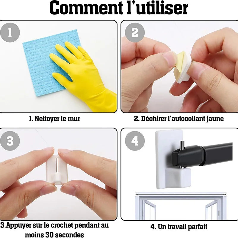 crochets adhésifs blancs plats modernes kit 10 20 pièces utilisation multiple abs autocollants jaunes
