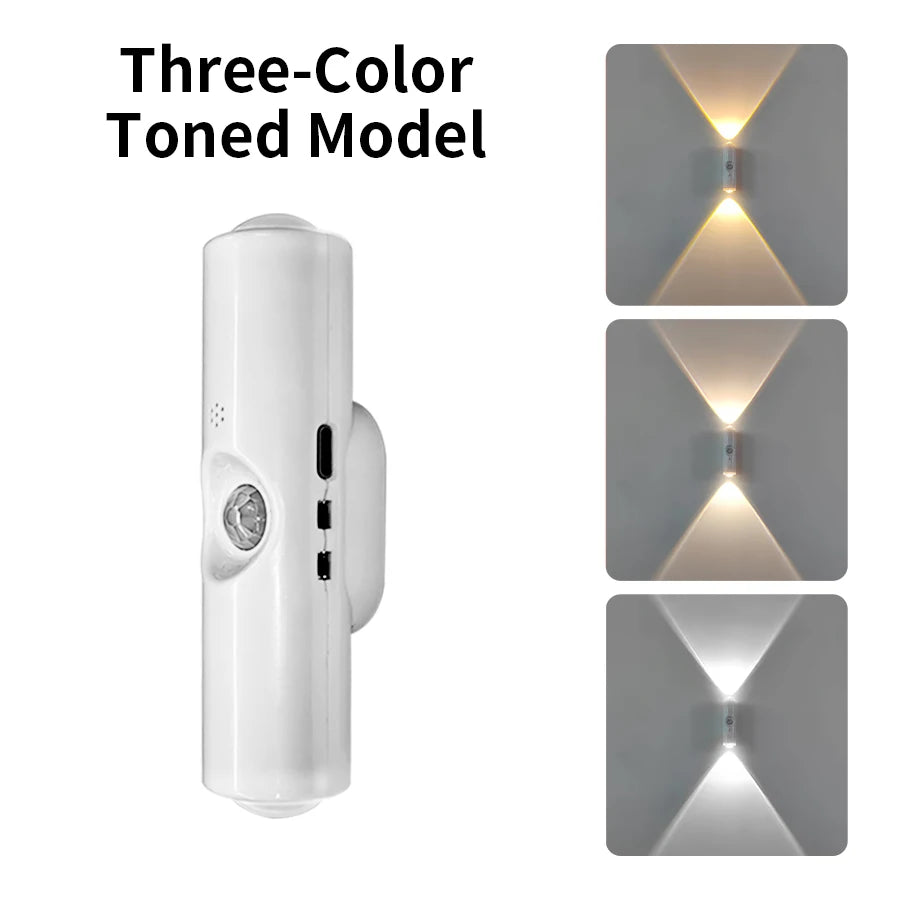 lampe murale sensor motion rechargeable rgb blanc moderne aimants autonomes