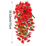 guirlande artificielle vigne blanche verte fleurs fines feuilles modernes extérieur accrochée 75cm decoration murale