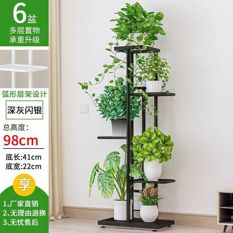 étagère plantes niveaux métal vis fixation moderne minimaliste balcon jardinDecoration