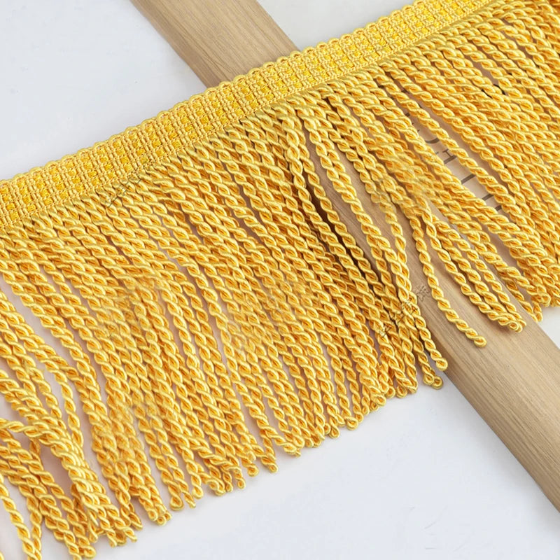 rubans franges polyestère jaune bleu gris blanc rose décoration tissé texturé artisanal bricolage decoration