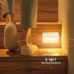 lampe led murale sans fil adhésive rectangle moderne flux lumineux faible blanc batteries aaa