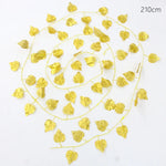 guirlande artificielle feuilles vertes naturelle extérieur accrochée 210cm 240cm décoration mariage fêtes anniversaire événements