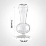 vases transparents moderne rayures verticales fleurs artificielles minimaliste verre deco table salon