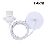 support lampe suspendue moderne minimaliste noir blanc rond lisse 50cm 80cm 120cm 200cm