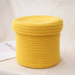 boîtes rangement réutilisables tissu spirale couleur orange rose jaune blanc modernes jouets articles divers