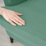 housse polaire fauteuil carreaux vert menthe moderne antidérapante chaise banquet mariage protège meuble réutilisable