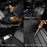 tapis sol tpe anti dérapant noir texturé honda pilot 2023 2024 2025