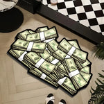 tapis vert blanc noir billets banque moderne antidérapant polyester lavage machine main
