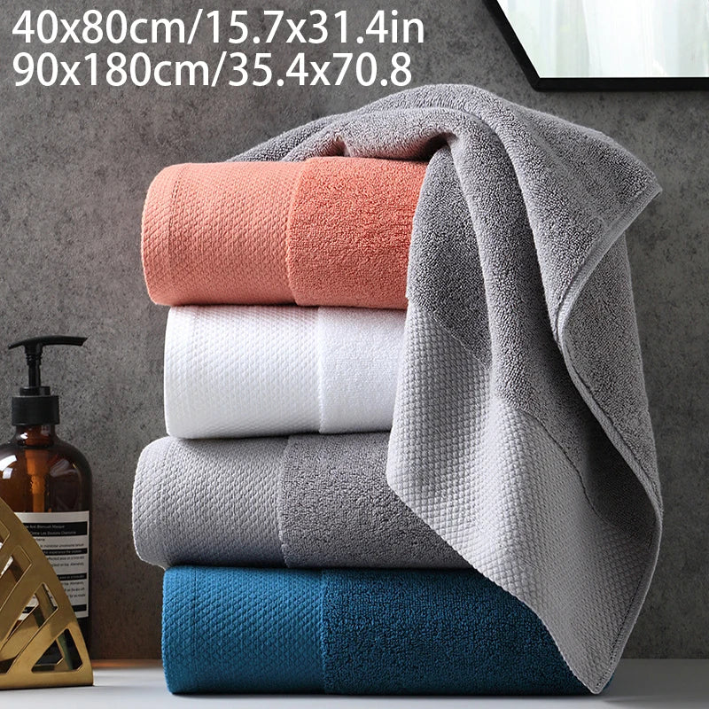 serviettes bain coton égyptien 90x180cm gris rose blanc bleu moderne absorbantes rapide lavables machine