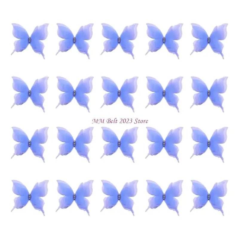 papillons décoratifs adhésifs blanc rose bleu marine rouge noir elegance enfants translucent veines strass