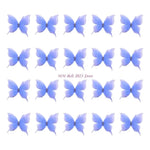 papillons décoratifs adhésifs blanc rose bleu marine rouge noir elegance enfants translucent veines strass