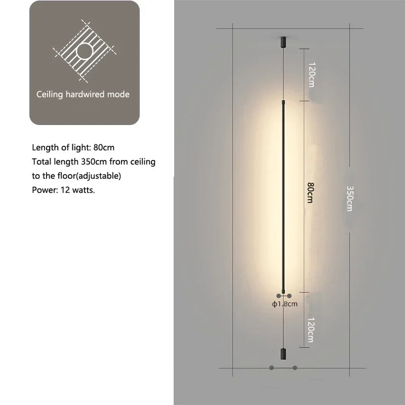 lampe poser moderne noire lisse salon chambre câble prise électrique