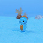 ornement lumineux dessin animé figurines animaux transparentes motifs colorés résine finition mat cartoon miniature