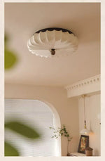 luminaire tissu vintage moderne beige marron motifs floraux opacité variable éclairage quotidien chambre couloir