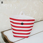 paniers rangement modernes motifs géométriques couleurs vives clips adhésifs boutons poignées organisateur maison