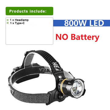 lampe frontale led rechargeable ultra puissante mode flash élastique moderne