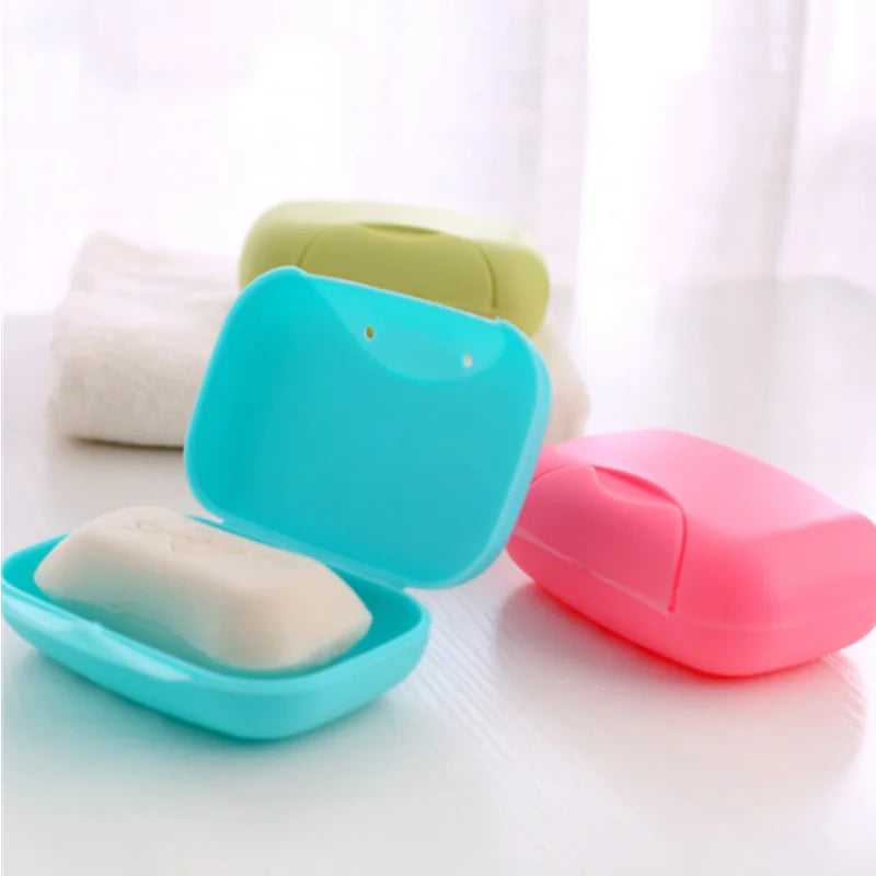 boîtes savon plastique vert rose bleu opaques modernes sans fuite intérieur texturé
