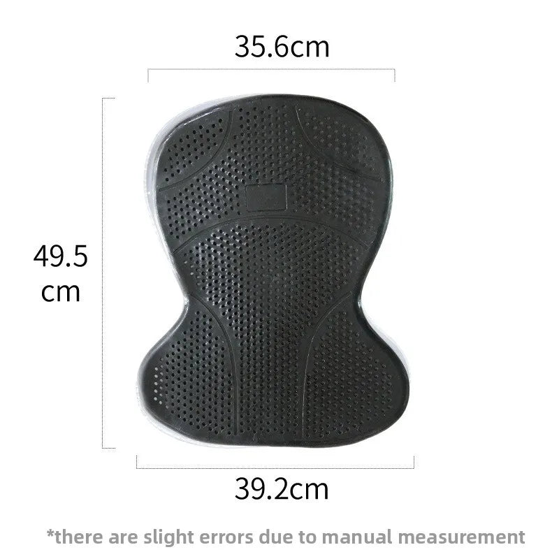 tapis d'équitation gel noir antiusure rehausseur arrière ergonomique absorbant chocs petits trous round surface