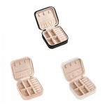 boîte bijoux velours moderne rose pâle élégante compartiments porte bijoux