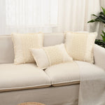 housse coussin bohème coton lin crochet beige vintage zippée maison canapé chaise voiture 45x45cm