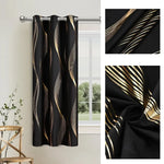 rideaux noir doré marbré ondulés opaques isolation thermique 100x250cm 132x241cm moderne élégantôtel