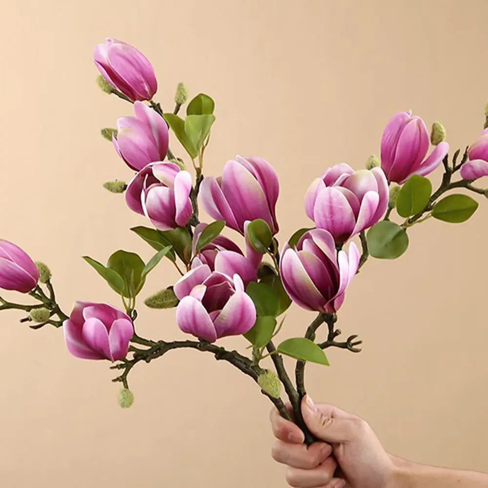 bouquet fleurs artificielles tulipe violet rose vert décoration maison mariage anniversaire baby shower pendaison