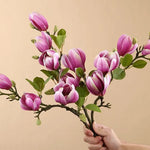 bouquet fleurs artificielles tulipe violet rose vert décoration maison mariage anniversaire baby shower pendaison