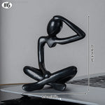 statues abstraites modernes noir blanc décor simple minimaliste