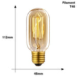 ampoules filament vintage transparentes dorées éclairage rétro tringles câbles noirs e27 180deg 30000h