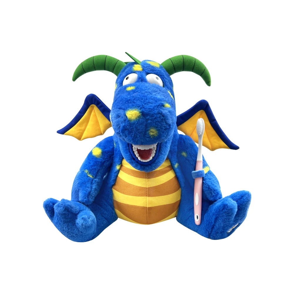 jouets peluche animaux tigre girafe lion dents brossage éducation cadeaux doux imitation dentistes