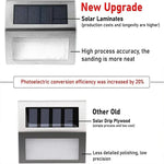 lumière solaire murale led moderne blanc noir panneau solaire ip65