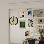 horloge murale double face noir blanc aiguille digitale minimaliste salon decoration
