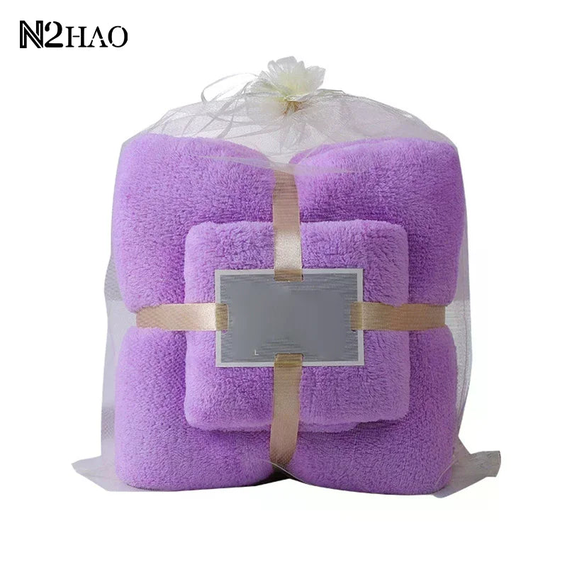 serviette face velours doux absorption rapide polyester coton moderne rose beige vert bleu violet