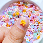 ornements résine fleurs colorées décoration bijoux accessoires coiffure enfantine simple 6mm