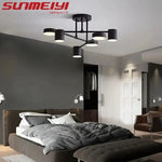 lampe suspendue moderne noire éclairage quotidien ampoules led 90 260v toucher interrupteur 56cm 30cm