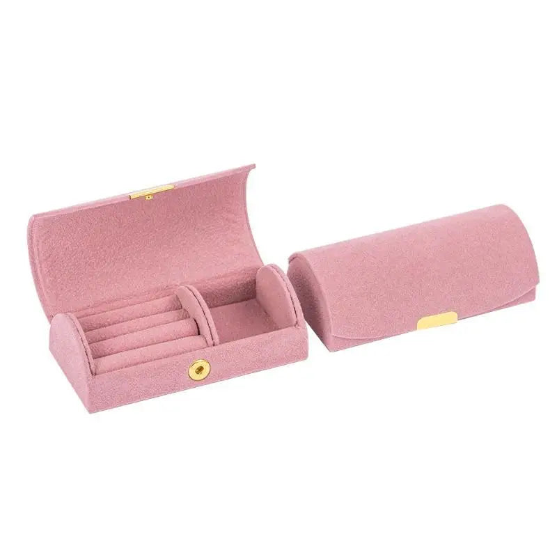 boîtes bijoux velours classiques couleurs vert rose gris bleu marine boutons dorés